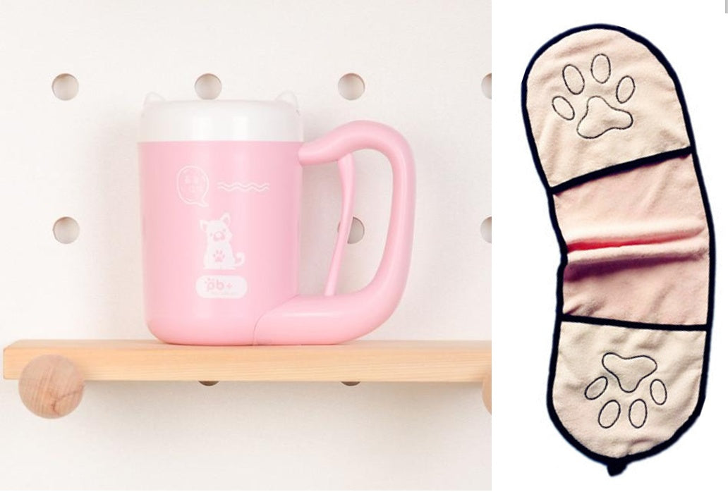 HKM-8489789 Pet Paw Cleaning Cup with Silicone Brush for Easy Foot Washing, Ideal for Small and Medium Dogs and Cats