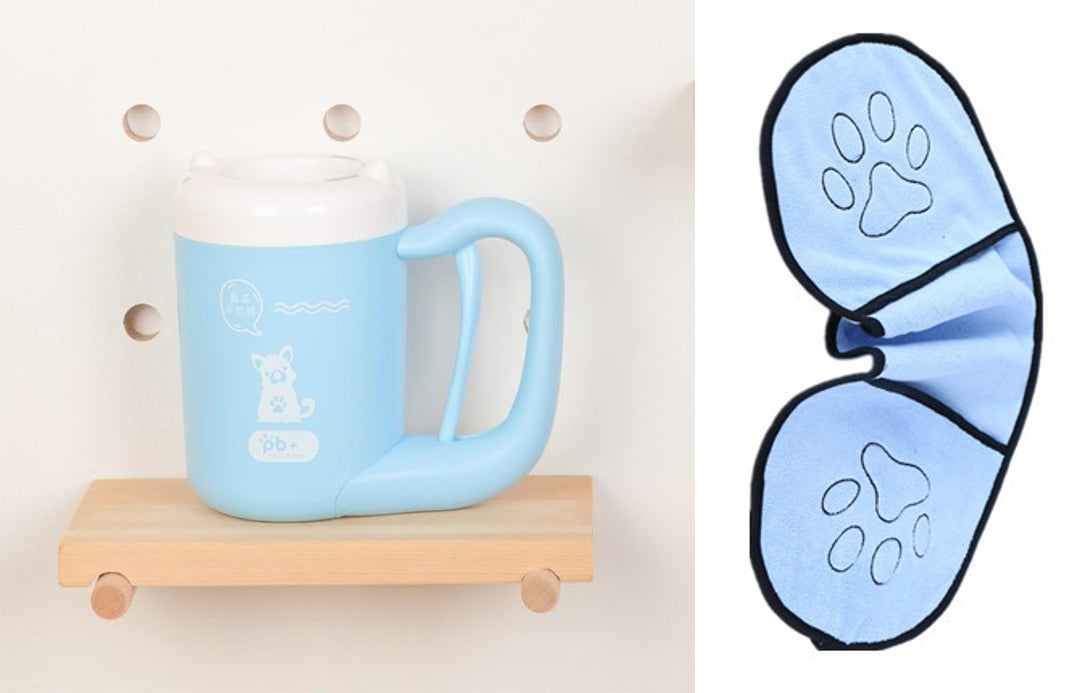 HKM-8489789 Pet Paw Cleaning Cup with Silicone Brush for Easy Foot Washing, Ideal for Small and Medium Dogs and Cats