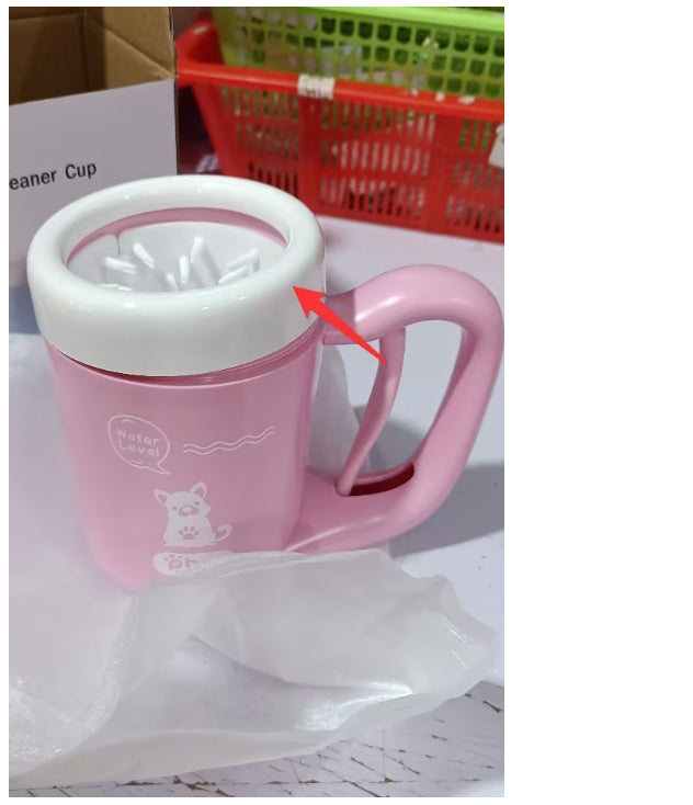 HKM-8489789 Pet Paw Cleaning Cup with Silicone Brush for Easy Foot Washing, Ideal for Small and Medium Dogs and Cats