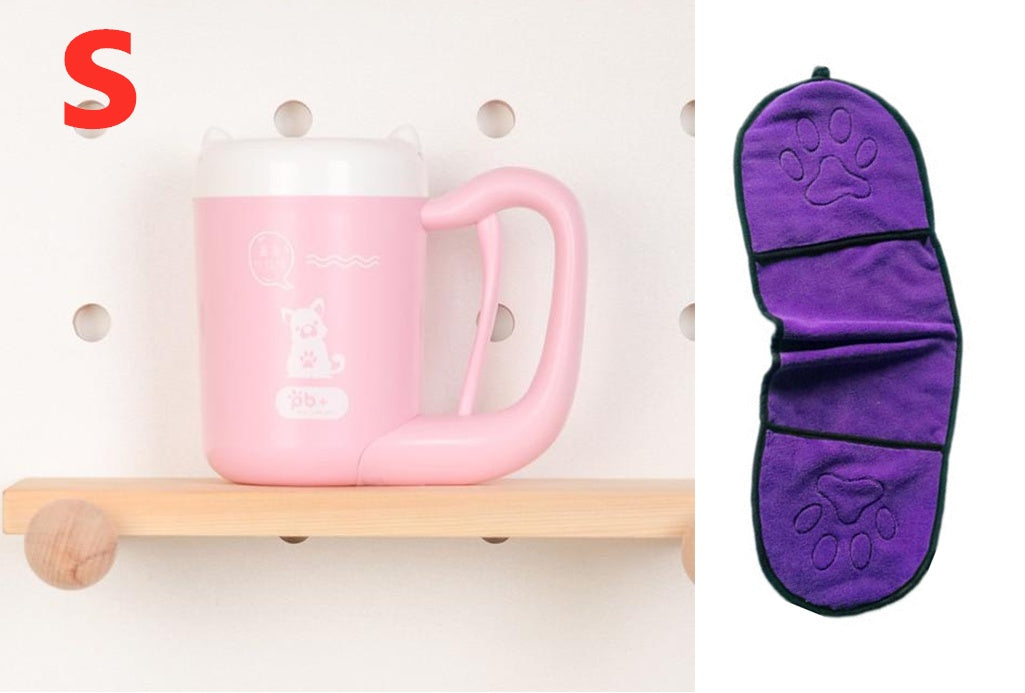 HKM-8489789 Pet Paw Cleaning Cup with Silicone Brush for Easy Foot Washing, Ideal for Small and Medium Dogs and Cats