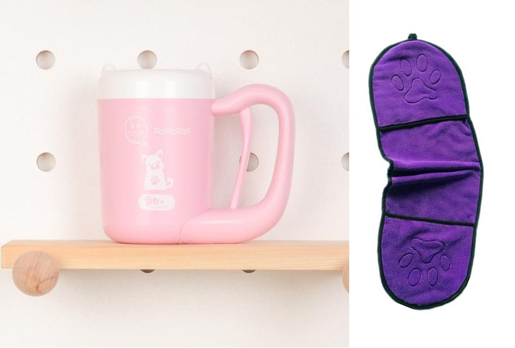 HKM-8489789 Pet Paw Cleaning Cup with Silicone Brush for Easy Foot Washing, Ideal for Small and Medium Dogs and Cats