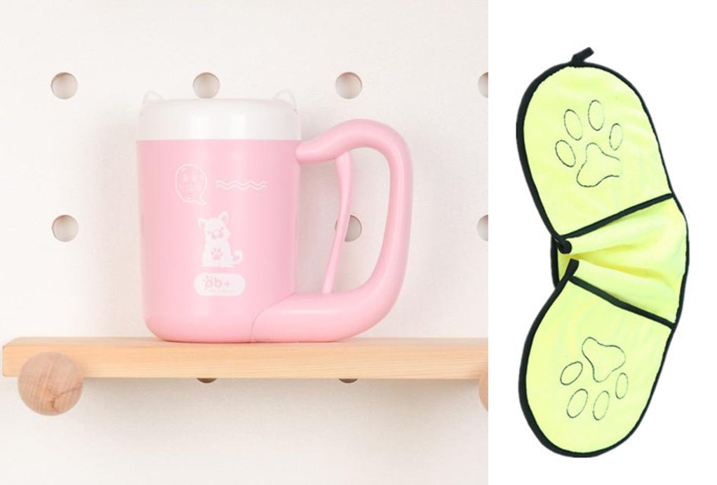 HKM-8489789 Pet Paw Cleaning Cup with Silicone Brush for Easy Foot Washing, Ideal for Small and Medium Dogs and Cats
