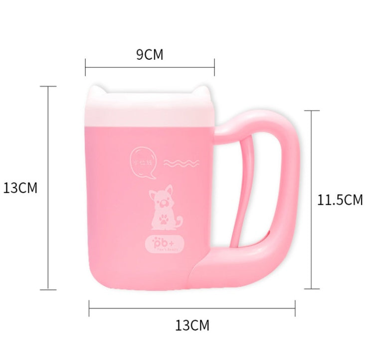 HKM-8489789 Pet Paw Cleaning Cup with Silicone Brush for Easy Foot Washing, Ideal for Small and Medium Dogs and Cats