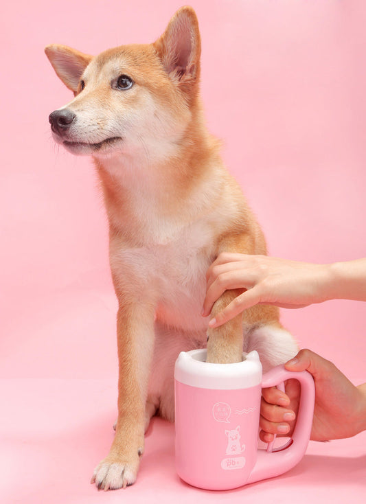 HKM-8489789 Pet Paw Cleaning Cup with Silicone Brush for Easy Foot Washing, Ideal for Small and Medium Dogs and Cats
