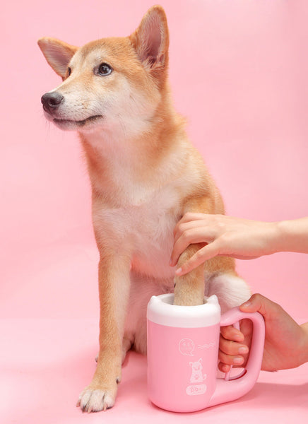 HKM-8489789 Pet Paw Cleaning Cup with Silicone Brush for Easy Foot Washing, Ideal for Small and Medium Dogs and Cats