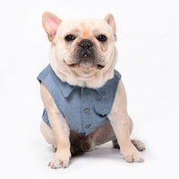 HKM-8490301 Casual Embroidered Denim Vest for Pets, Fit for Small to Medium Dogs