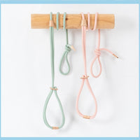HKM-8491709 Integrated Round Rope Dog Leash in Green and Pink - Durable Cloth Traction Belt