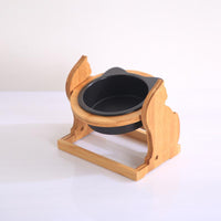 HKM-8493885 Ceramic Cat Food Bowl with Stand - Available in Single or Double Options