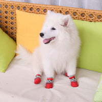 HKM-8494525 Waterproof Soft Rubber Sole Dog Shoes for All Sizes - Blue, Black, Red