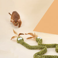 HKM-8495165 Feather Cat Teasing Stick with Long Pole for Cats - 140cm Length, 300g Weight