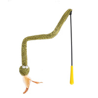 HKM-8495165 Feather Cat Teasing Stick with Long Pole for Cats - 140cm Length, 300g Weight