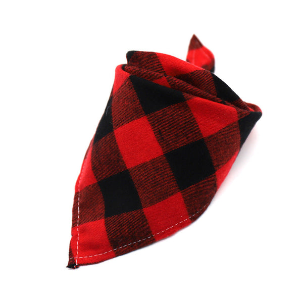HKM-8495293 Thick Cotton Flannel Triangle Scarf - 40x40x58cm