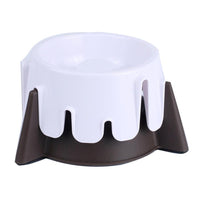 HKM-849619 Adjustable Wet and Dry Pet Bowl - 8x9x13CM Plastic Feeding Dish for All Pets