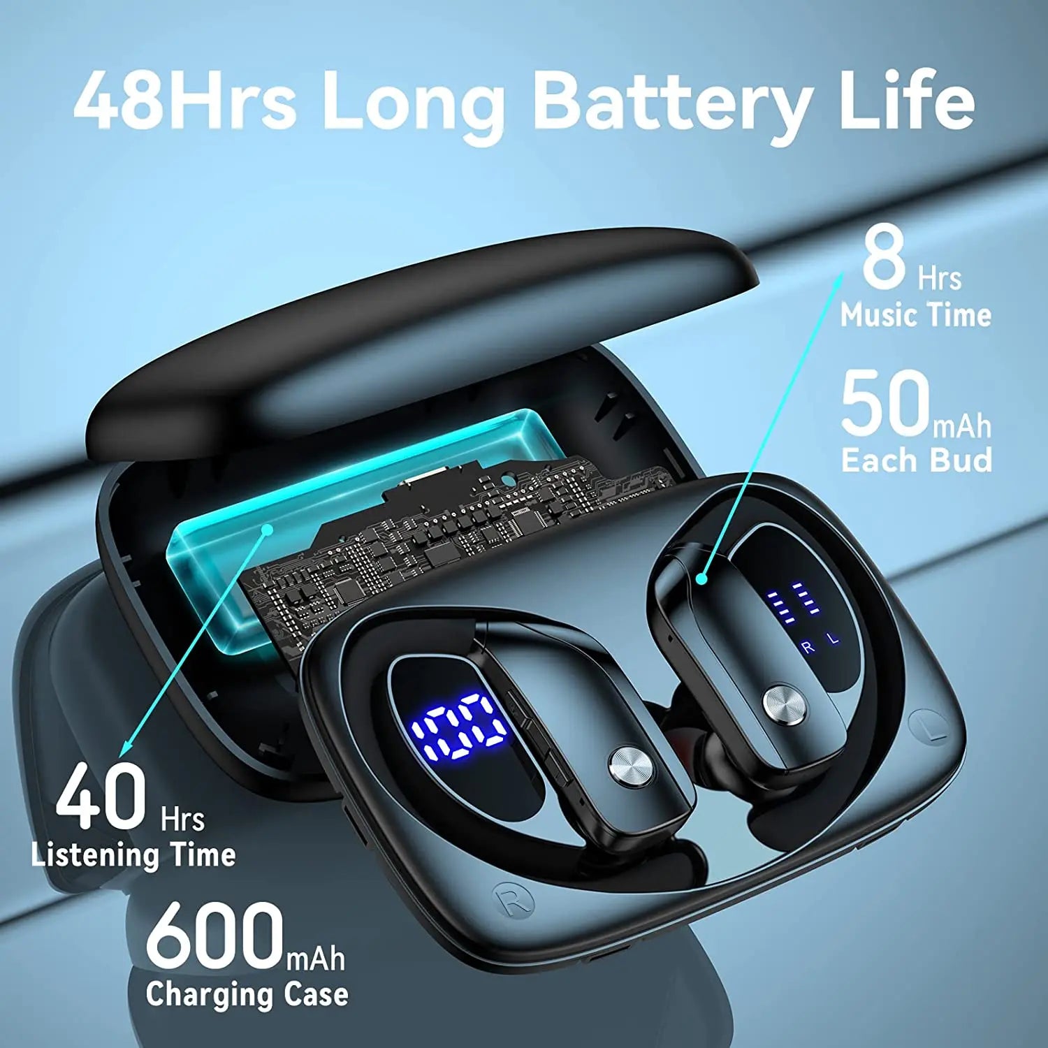 HKM-849619 Wireless Bluetooth 5.3 TWS Earphones for Seamless Audio Experience