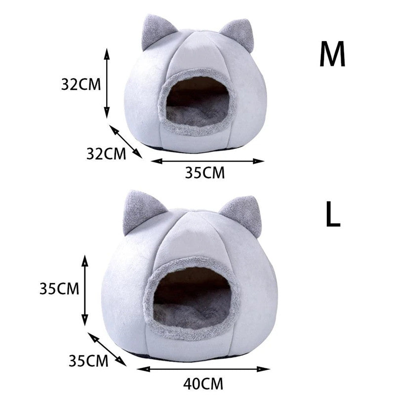 HKM-8497725 Removable and Washable Cat Sleeping Mat with Arctic Velvet and PP Cotton in Grey