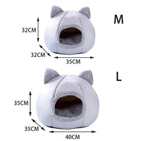 HKM-8497725 Removable and Washable Cat Sleeping Mat with Arctic Velvet and PP Cotton in Grey