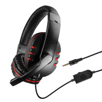 HKM-849811 Wired Gaming Headset with Microphone, Heavy Bass Earphones for PS4, Xbox One, and PC, Soft PU Leather Ear Cushions