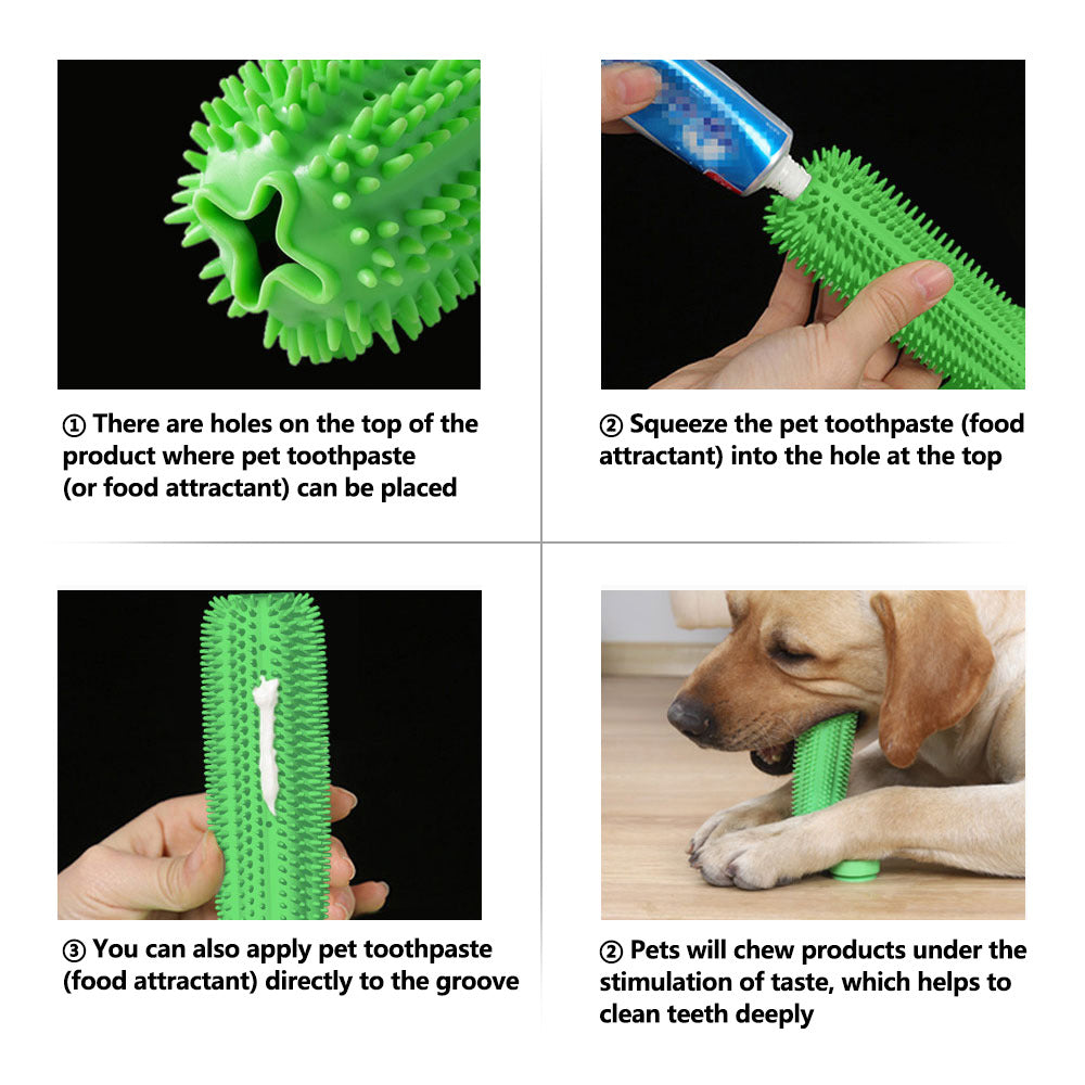 HKM-8498493 Dog Toothbrush Chew Toy with Suction Cup - Soft TPR Material for Dental Care