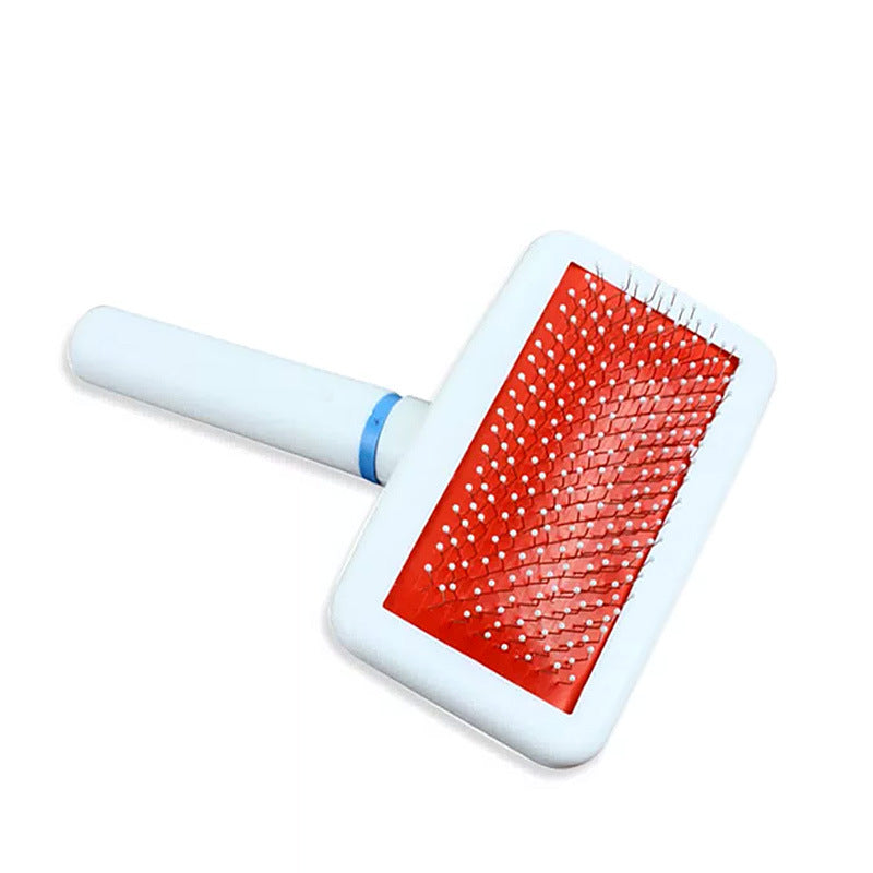HKM-8499261 Stainless Steel Dog Comb with Soft Airbag and Cleaning Needles for Gentle Grooming