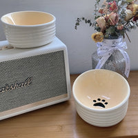 HKM-8499645 Water Ripple Ceramic Pet Bowl for Cats - Anti-Tumble Design, 16.5 ¡Á 10cm