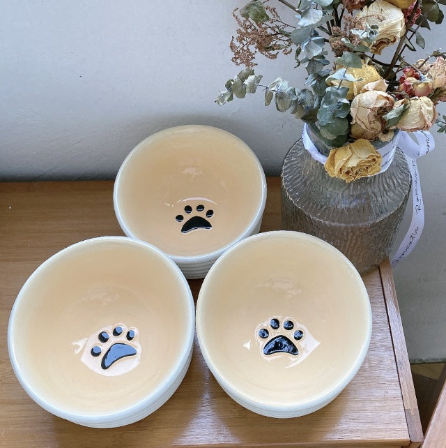 HKM-8499645 Water Ripple Ceramic Pet Bowl for Cats - Anti-Tumble Design, 16.5 ¡Á 10cm