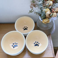 HKM-8499645 Water Ripple Ceramic Pet Bowl for Cats - Anti-Tumble Design, 16.5 ¡Á 10cm