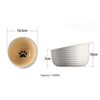 HKM-8499645 Water Ripple Ceramic Pet Bowl for Cats - Anti-Tumble Design, 16.5 ¡Á 10cm
