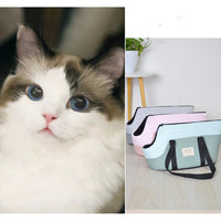 HKM-8499901 Breathable One-Shoulder Pet Backpack in Pink, Light Green, and Light Gray
