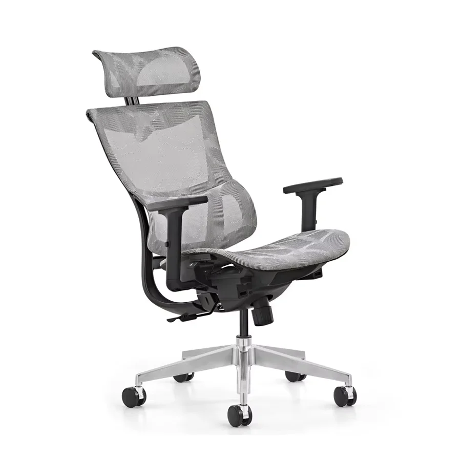 HKM-850067 Ergonomic Mesh Back Office Chair with Adjustable Headrest and Swivel Features