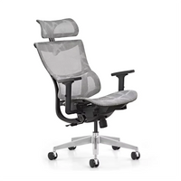 HKM-850067 Ergonomic Mesh Back Office Chair with Adjustable Headrest and Swivel Features