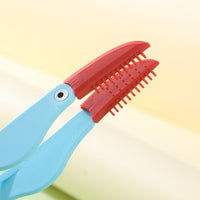 HKM-8500925 Soft Silicone Pet Tear Stain Remover Brush for Cats and Dogs Easy Grip Grooming Tool