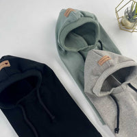 HKM-8501053 Dog Casual Noise-Blocking Earflap Hat for Pets - Gray, Green, Black - Sizes S, M, L - Polyester Material