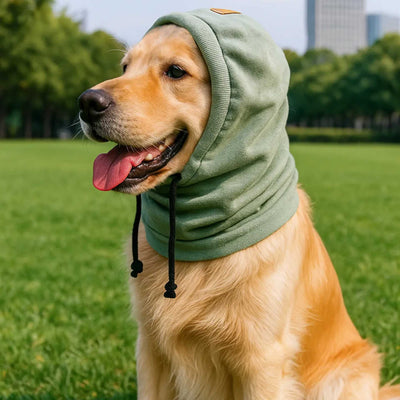 HKM-8501053 Dog Casual Noise-Blocking Earflap Hat for Pets - Gray, Green, Black - Sizes S, M, L - Polyester Material