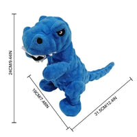 HKM-8502077 Dinosaur Squeaky Plush Dog Toy with Grunt Sounds for Interactive Chewing and Play for Small to Large Dogs