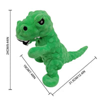 HKM-8502077 Dinosaur Squeaky Plush Dog Toy with Grunt Sounds for Interactive Chewing and Play for Small to Large Dogs
