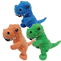 HKM-8502077 Dinosaur Squeaky Plush Dog Toy with Grunt Sounds for Interactive Chewing and Play for Small to Large Dogs