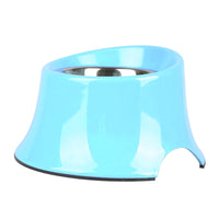 HKM-8503613 High-Quality Stainless Steel Dog Neck Food Bowl with Thick Melamine Base - Three Sizes Available