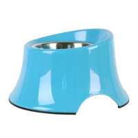 HKM-8503613 High-Quality Stainless Steel Dog Neck Food Bowl with Thick Melamine Base - Three Sizes Available