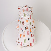 HKM-8503997 Cartoon Waterproof Dog Raincoat for Small Pets in Beige