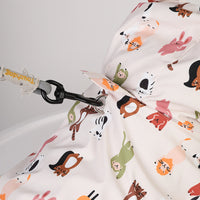 HKM-8503997 Cartoon Waterproof Dog Raincoat for Small Pets in Beige