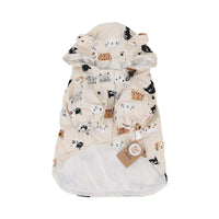 HKM-8503997 Cartoon Waterproof Dog Raincoat for Small Pets in Beige