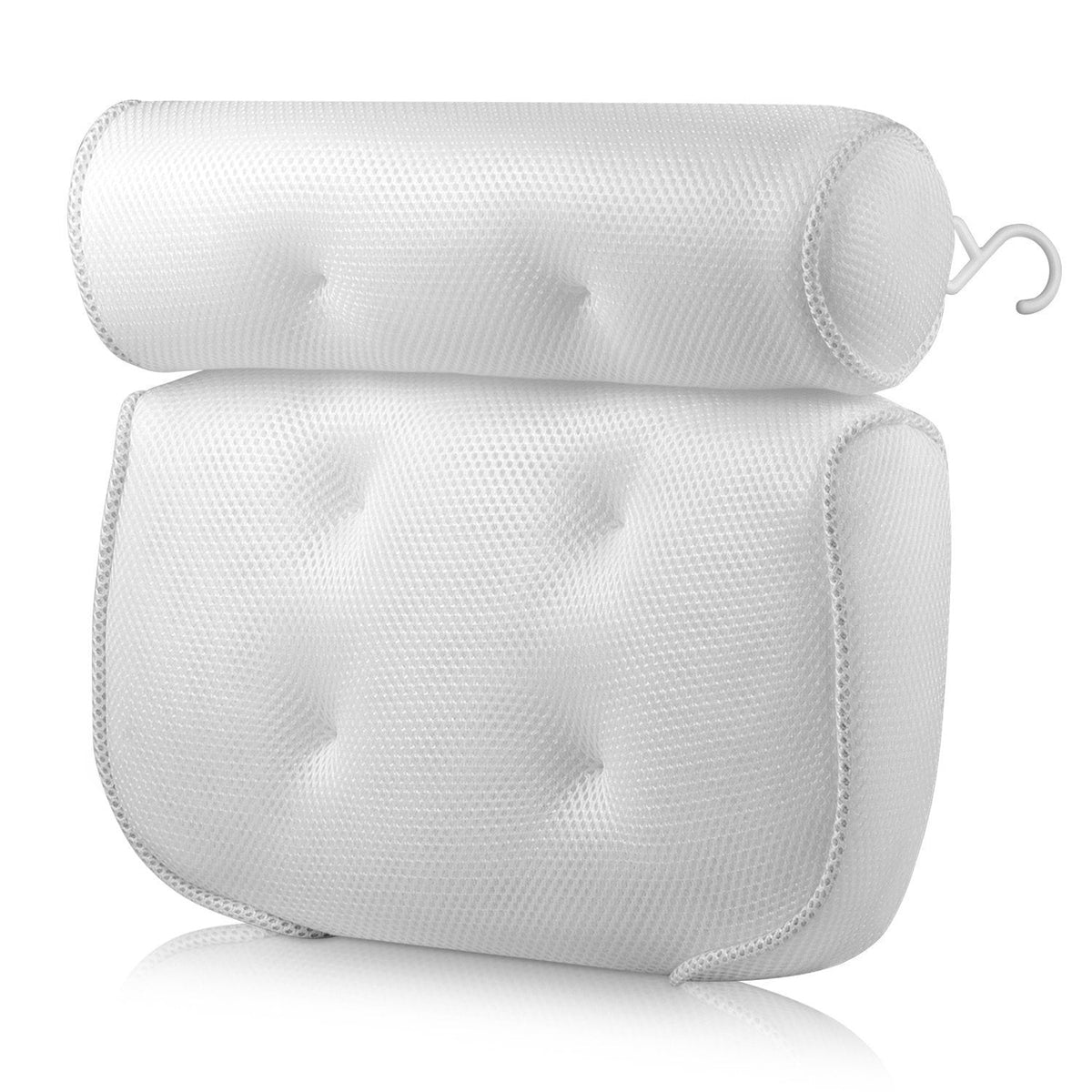 HKM-850451 3D Mesh Suction Cup Bath Pillow for Ultimate Comfort and Relaxation