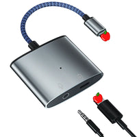 HKM-850515 8pin to 3.5mm Audio Aux Headphone and Charger Adapter, Compatible with Multiple Devices