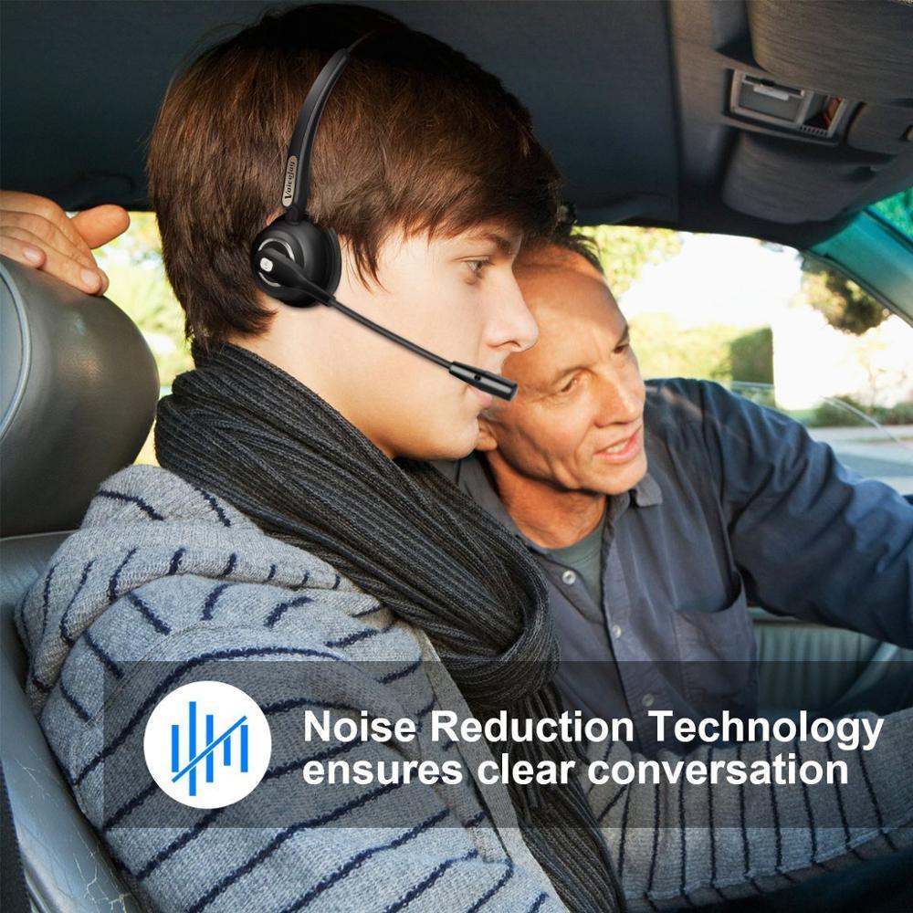 HKM-850643 Bluetooth Headset for Truck Drivers with Noise-Canceling Microphone and Wireless Music Functionality