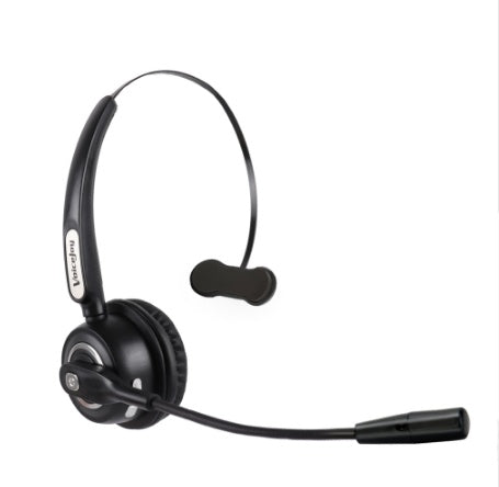 HKM-850643 Bluetooth Headset for Truck Drivers with Noise-Canceling Microphone and Wireless Music Functionality