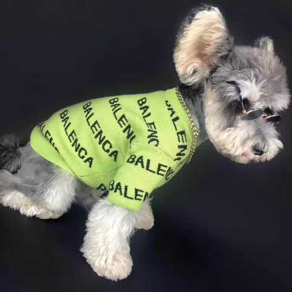 HKM-8507197 Spring Pullover Sweater for Dogs - Acrylic Material, Available in Black and Green, Sizes S-2XL