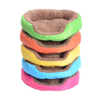 HKM-8507453 Candy Color Round Pet Nest for Small and Medium Dogs, 100% Cotton Bed with Oxford Cloth and Polar Fleece