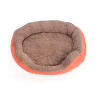 HKM-8507453 Candy Color Round Pet Nest for Small and Medium Dogs, 100% Cotton Bed with Oxford Cloth and Polar Fleece
