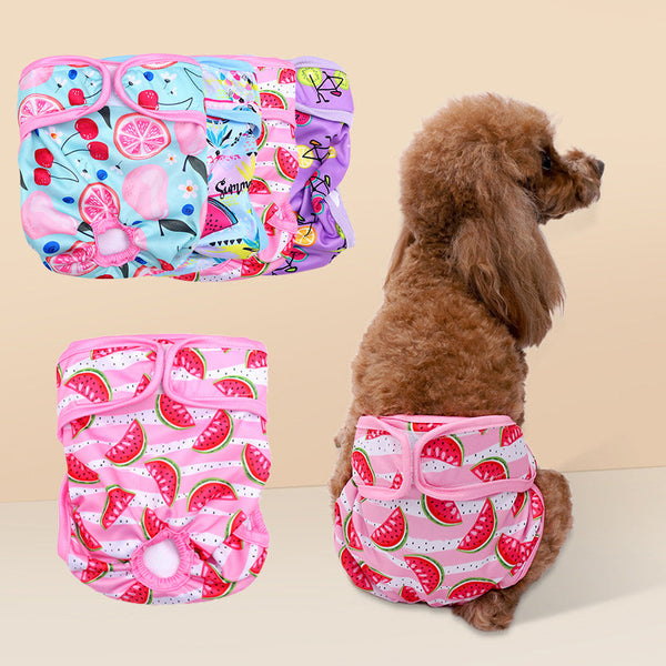 HKM-8507581 Dog Menstrual Diaper Pants ¨C Polyester Physiological Pants in Various Colors and Sizes