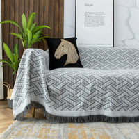 HKM-850835 Universal Sofa Cover Towel in Cotton and Linen - Double-Sided, Available in Various Colors and Sizes